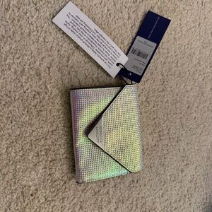 NWT Rebecca Minkoff Molly Metro mini wallet in Opal Iridescent, silver hardware
